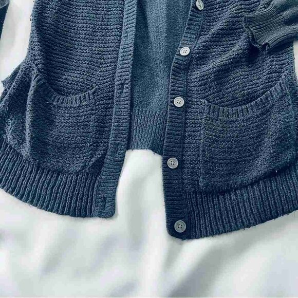 Gilly Hicks Women's Black Button Front Sweater - Picture 2 of 4